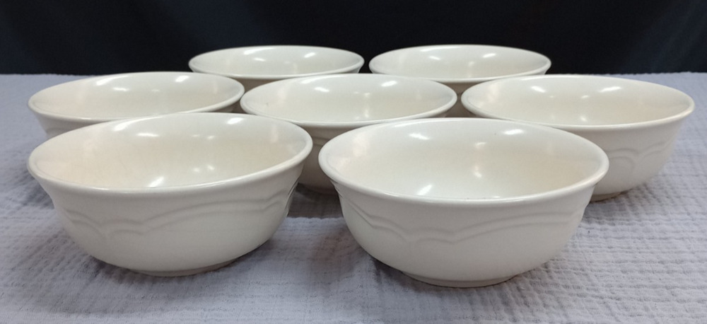 7 Vintage Retired Pfaltzgraff Ramekin 4" Bowls Tea Rose
